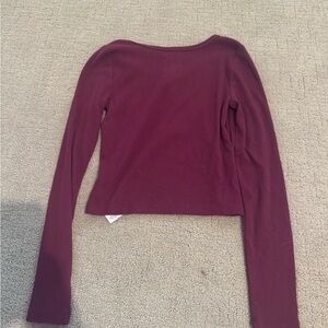 GAP Deep Burgundy Long Sleeve Tee